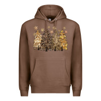 Chestnut merry christmas leopard trees Premium Hoodie - CowGirlArtShop