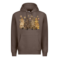 Coffee merry christmas leopard trees Premium Hoodie - CowGirlArtShop