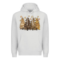 Dove Grey merry christmas leopard trees Premium Hoodie - CowGirlArtShop