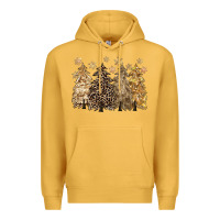 Mustard merry christmas leopard trees Premium Hoodie - CowGirlArtShop
