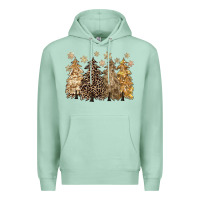 Seafoam merry christmas leopard trees Premium Hoodie - CowGirlArtShop