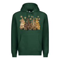Sports Green merry christmas leopard trees Premium Hoodie - CowGirlArtShop