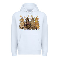 White merry christmas leopard trees Premium Hoodie - CowGirlArtShop