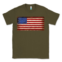 Army Green American flag Classic Tee - JahusDesignShop