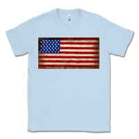 Dusty Blue American flag Classic Tee - JahusDesignShop