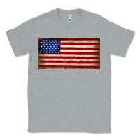 Heather Grey American flag Classic Tee - JahusDesignShop