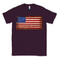 Plum American flag Classic Tee - JahusDesignShop