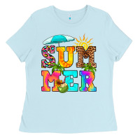 Baby Blue summer Ladies Tee - RanaPortraitStore