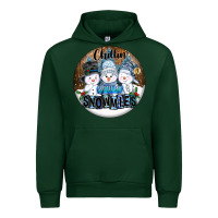 Forest Green Chillin With My Snowmies Urban Hoodie - FaDigitalArtStudio