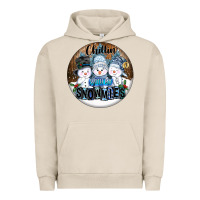 Pigment French Oak Chillin With My Snowmies Urban Hoodie - FaDigitalArtStudio