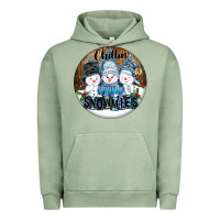 Pigment Oil Green Chillin With My Snowmies Urban Hoodie - FaDigitalArtStudio