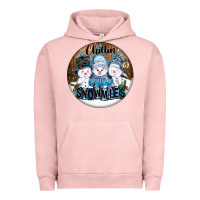 Pigment Salmon Chillin With My Snowmies Urban Hoodie - FaDigitalArtStudio