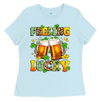 Baby Blue feeling lucky Ladies Tee - Artiststas