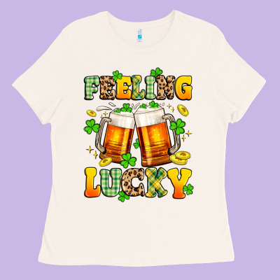 Feeling Lucky Ladies Tee Designed By Artiststas