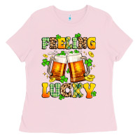 Bubblegum Pink feeling lucky Ladies Tee - Artiststas