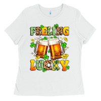 White feeling lucky Ladies Tee - Artiststas