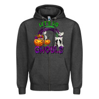 Charcoal Heather Let's Go Ghouls Zipper Hoodie - texasbilliewilder
