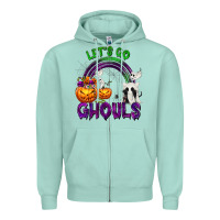 Seafoam Let's Go Ghouls Zipper Hoodie - texasbilliewilder