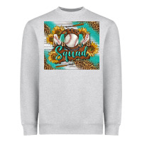 Heather Grey Baseball Mom Squad Tumbler Heavyweight Sweatshirt - BundleAndBundleShop