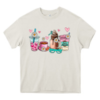 Cream mom coffee cup Heavy Core Tee - AdoDesignShop