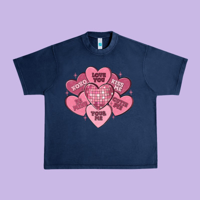 Valentines Conversation Hearts Urban Heavy Tee Designed By Maliassmallbusiness