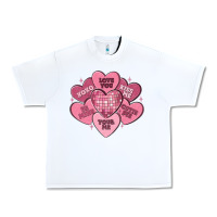 White valentines conversation hearts Urban Heavy Tee - MaliasSmallBusiness