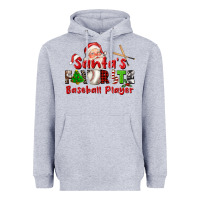 Heather Grey santas favorite baseball player Heavyweight Hoodie - CowGirlArtShop
