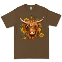 Cacao sunflowers long haired cow Premium Tee - Jasminsmagicworld