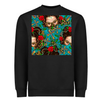 Black Messy Bun Mom And Cross With Leopard Patterns Heavyweight Sweatshirt - BundleAndBundleShop