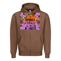 Chestnut Spooky Vibes Zipper Hoodie - texasbilliewilder