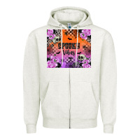 Oatmeal Heather Spooky Vibes Zipper Hoodie - texasbilliewilder