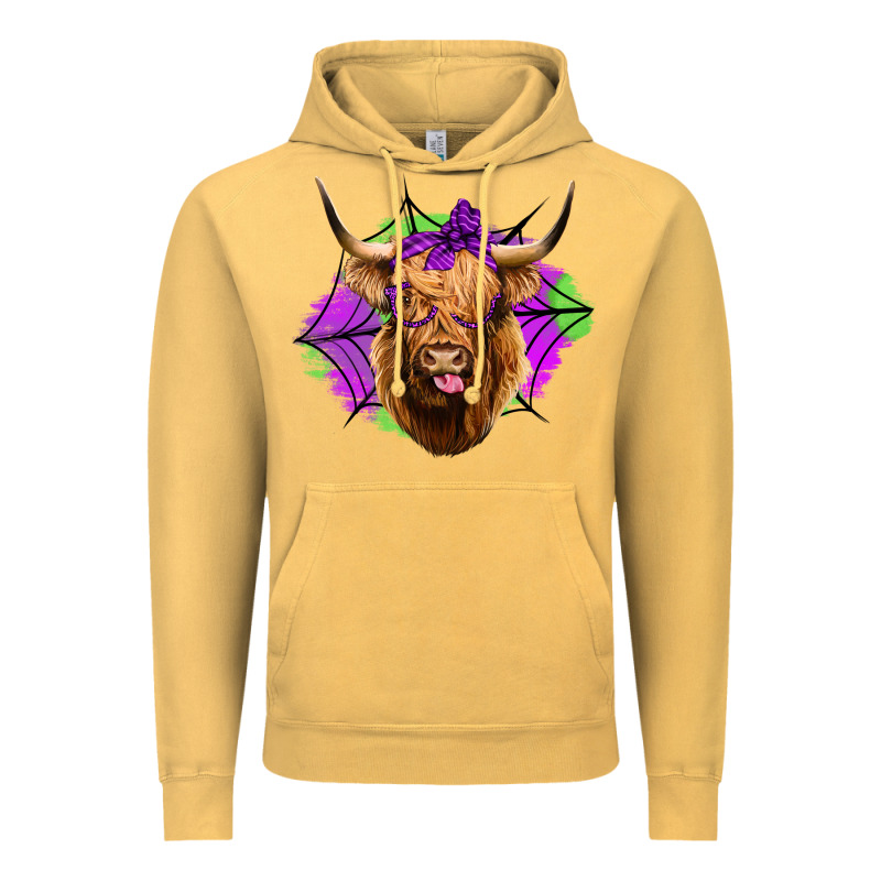 Halloween Highland Cow Vintage Hoodie by Jasminsmagicworld | Teevron