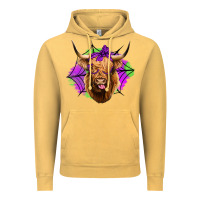 Vintage Mustard halloween highland cow Vintage Hoodie - Jasminsmagicworld
