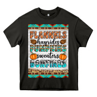 Asphalt Flannels Hayrides Pumpkins Sweaters Bonfires Heavy Core Tee - Artiststas