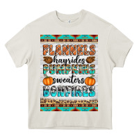 Cream Flannels Hayrides Pumpkins Sweaters Bonfires Heavy Core Tee - Artiststas