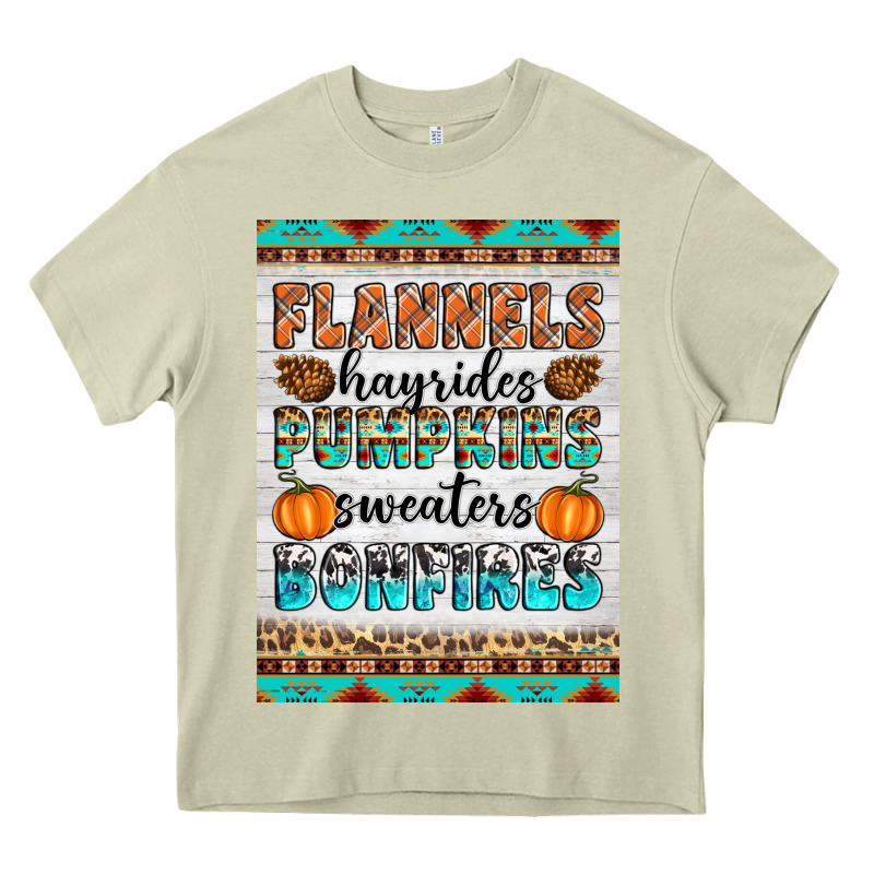 Flannels Hayrides Pumpkins Sweaters Bonfires Heavy Core Tee by Artiststas | Teevron