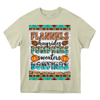 Mossy Flannels Hayrides Pumpkins Sweaters Bonfires Heavy Core Tee - Artiststas