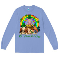 Colony Blue St. Patrick's Day Farm Animal Png Long Sleeve Tee - BundleAndBundleShop