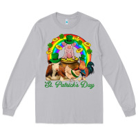 Moon Dust St. Patrick's Day Farm Animal Png Long Sleeve Tee - BundleAndBundleShop