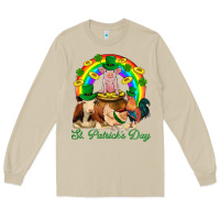 Mushroom St. Patrick's Day Farm Animal Png Long Sleeve Tee - BundleAndBundleShop