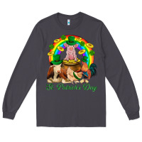 Smoke St. Patrick's Day Farm Animal Png Long Sleeve Tee - BundleAndBundleShop
