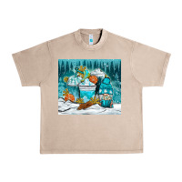 French Oak winter coffee cups with gnome Urban Heavy Tee - NancyCooperArtShop