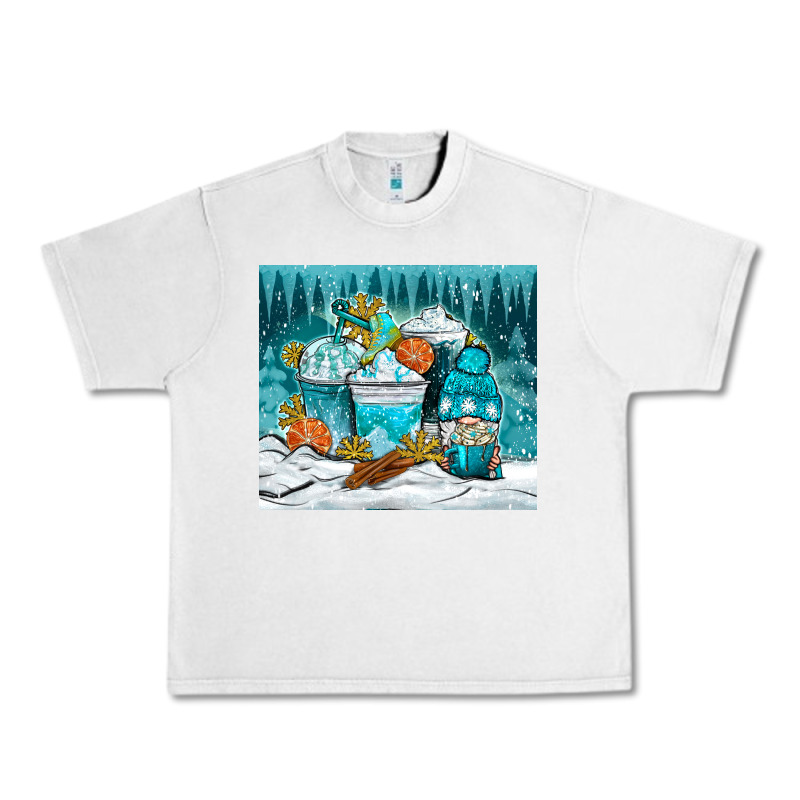 Winter Coffee Cups With Gnome Urban Heavy Tee by NancyCooperArtShop | Teevron