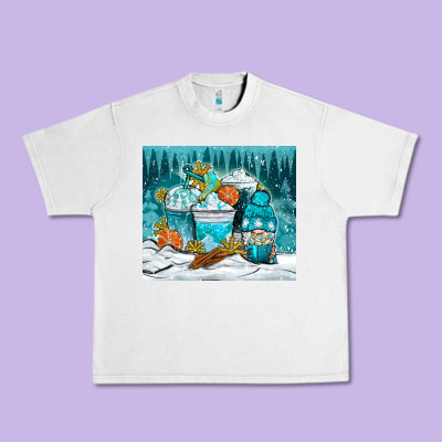 Winter Coffee Cups With Gnome Urban Heavy Tee Designed By Nancycooperartshop