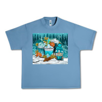Pebble Blue winter coffee cups with gnome Urban Heavy Tee - NancyCooperArtShop