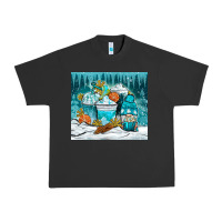Pigment Black winter coffee cups with gnome Urban Heavy Tee - NancyCooperArtShop