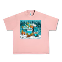 Salmon winter coffee cups with gnome Urban Heavy Tee - NancyCooperArtShop