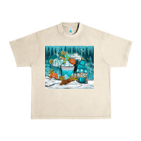 Sandshell winter coffee cups with gnome Urban Heavy Tee - NancyCooperArtShop