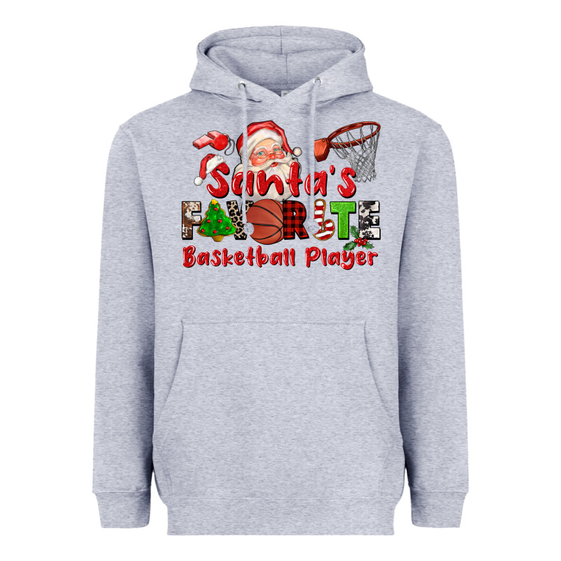 Santas Favorite Basketball Player Heavyweight Hoodie by CowGirlArtShop | Teevron