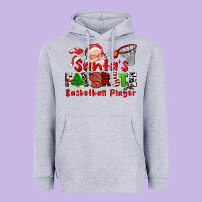 Santas Favorite Basketball Player Heavyweight Hoodie Designed By Cowgirlartshop